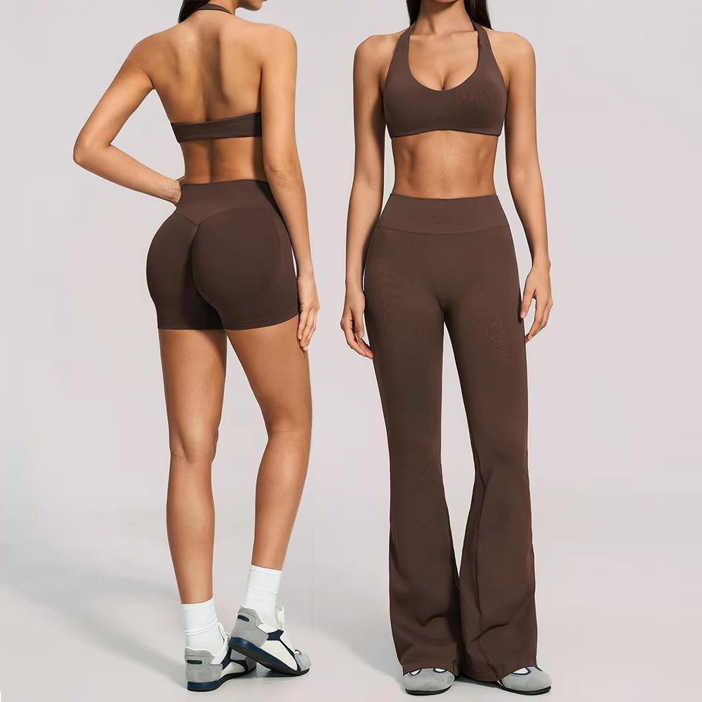 Pilates In Yoga Pants - Women Seamless Ribbed 2 Piece Yoga