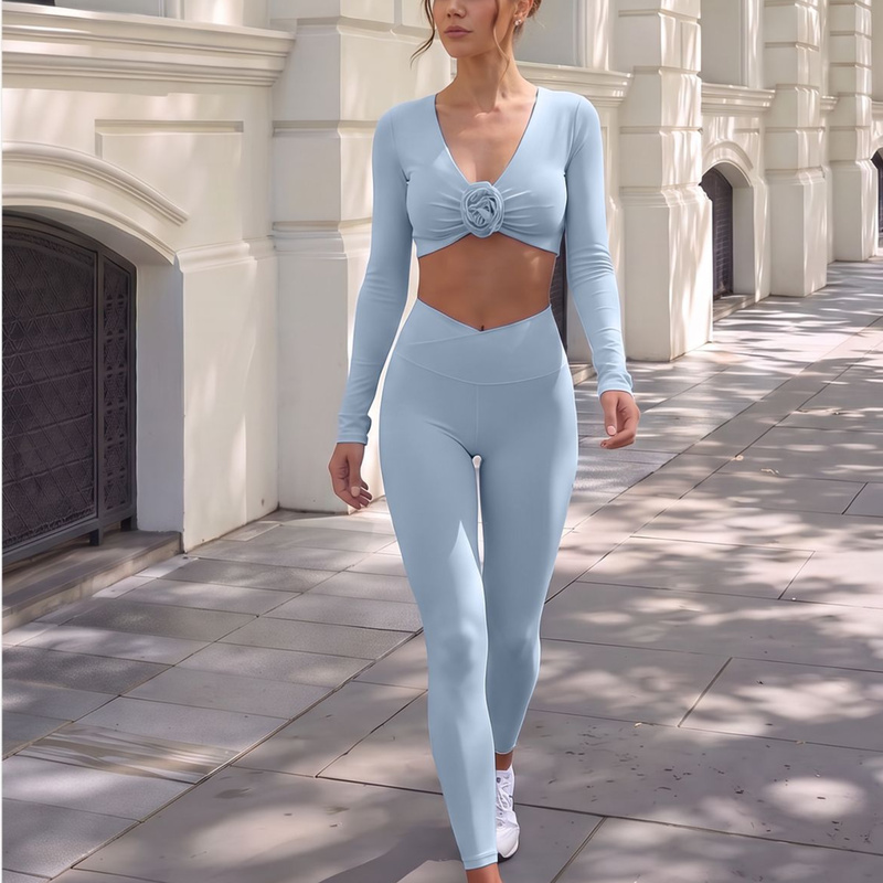 Pilates In Yoga Pants - SharpStar Trendy Long Sleeve Sports Shirt