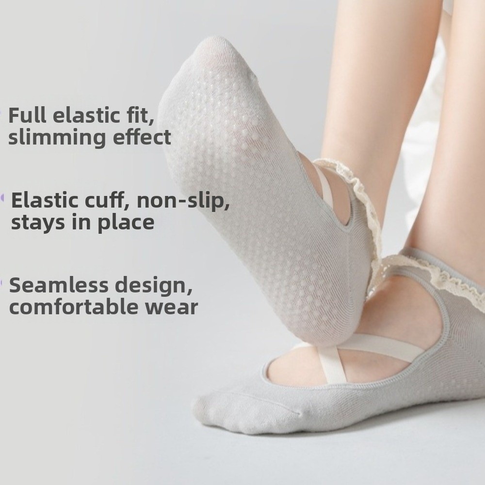 Gifts Non Slip Yoga Socks Lace - Pilates Ankle Strap 评论和价格