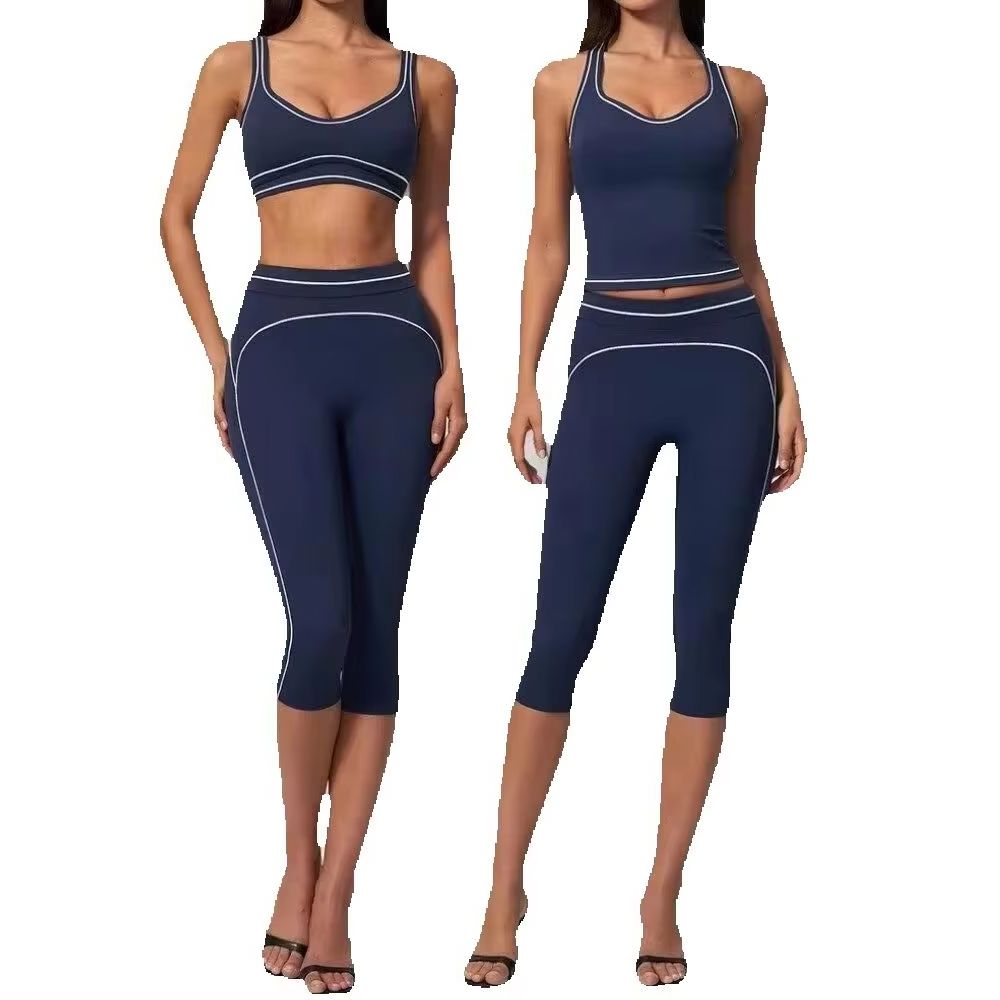 Women Contrast Stitch Racerbac - Pilates Yoga Classes 评论和价格