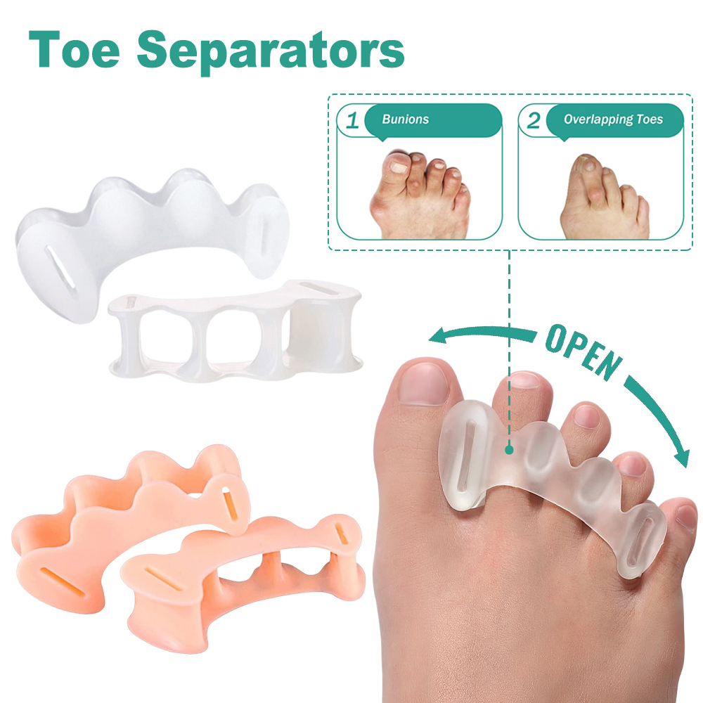 1Pair Gel Hard Silicone Toe Fi - Toe Separator Silicon 评论和价格
