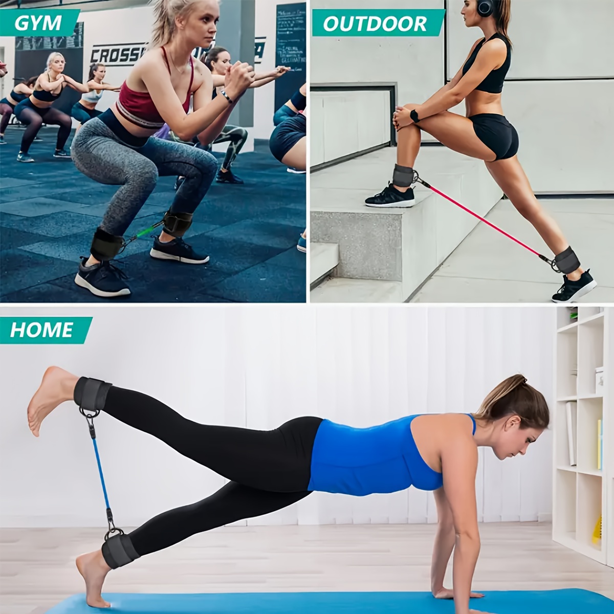 5‑Piece Ankle Resistance Band  - Pilates Ankle Strap 评论和价格