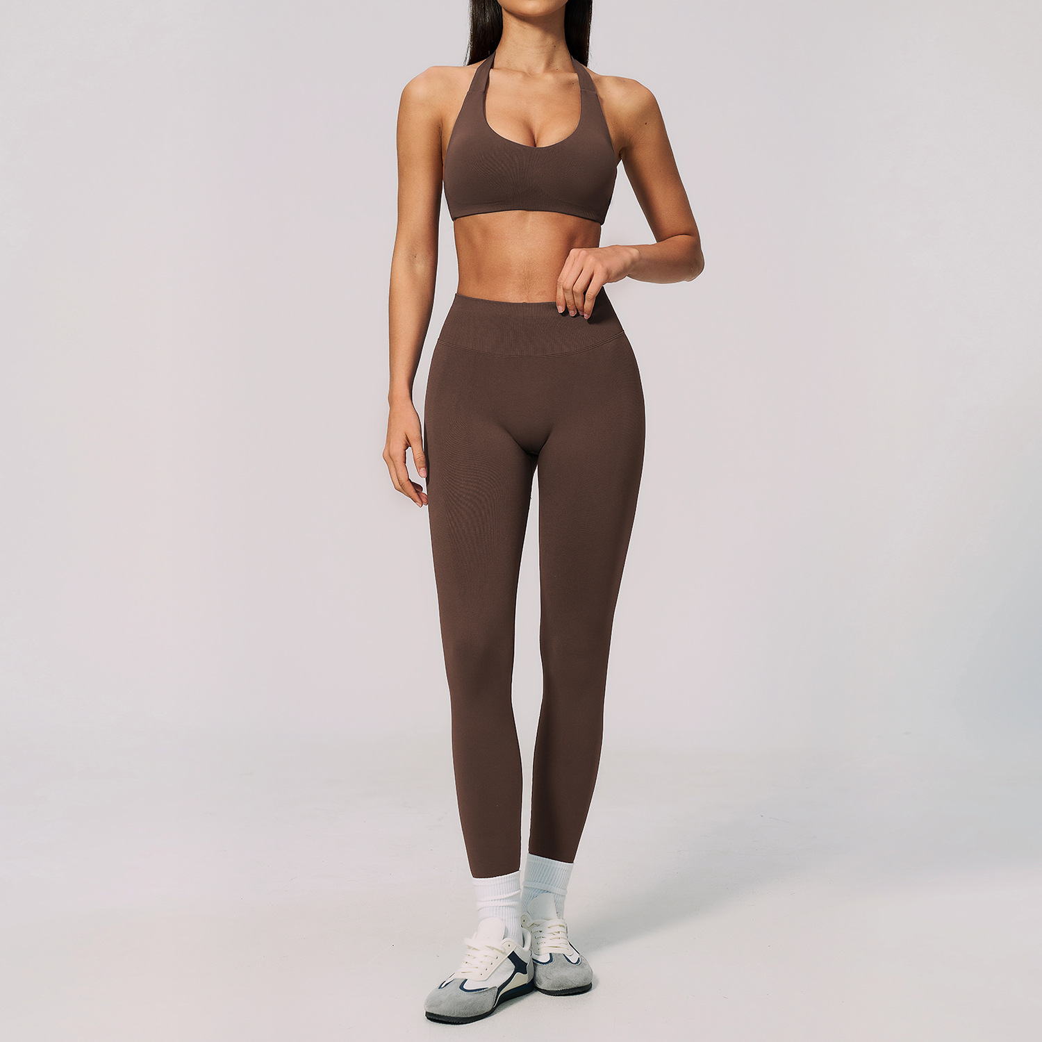 Women Seamless Ribbed 2 Piece  - Pilates In Yoga Pants 评论和价格