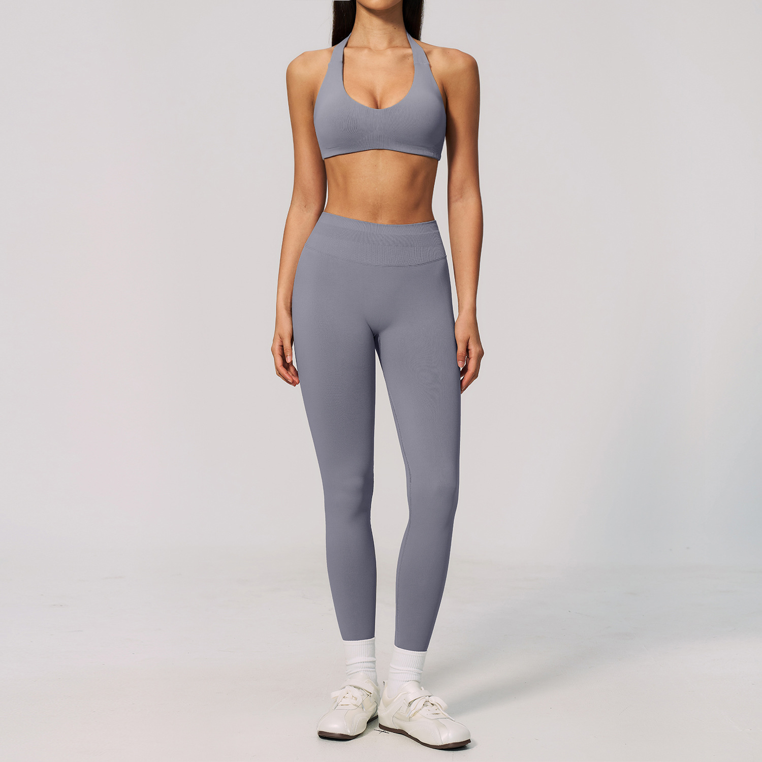 Women Seamless Ribbed 2 Piece  - Pilates In Yoga Pants 评论和价格