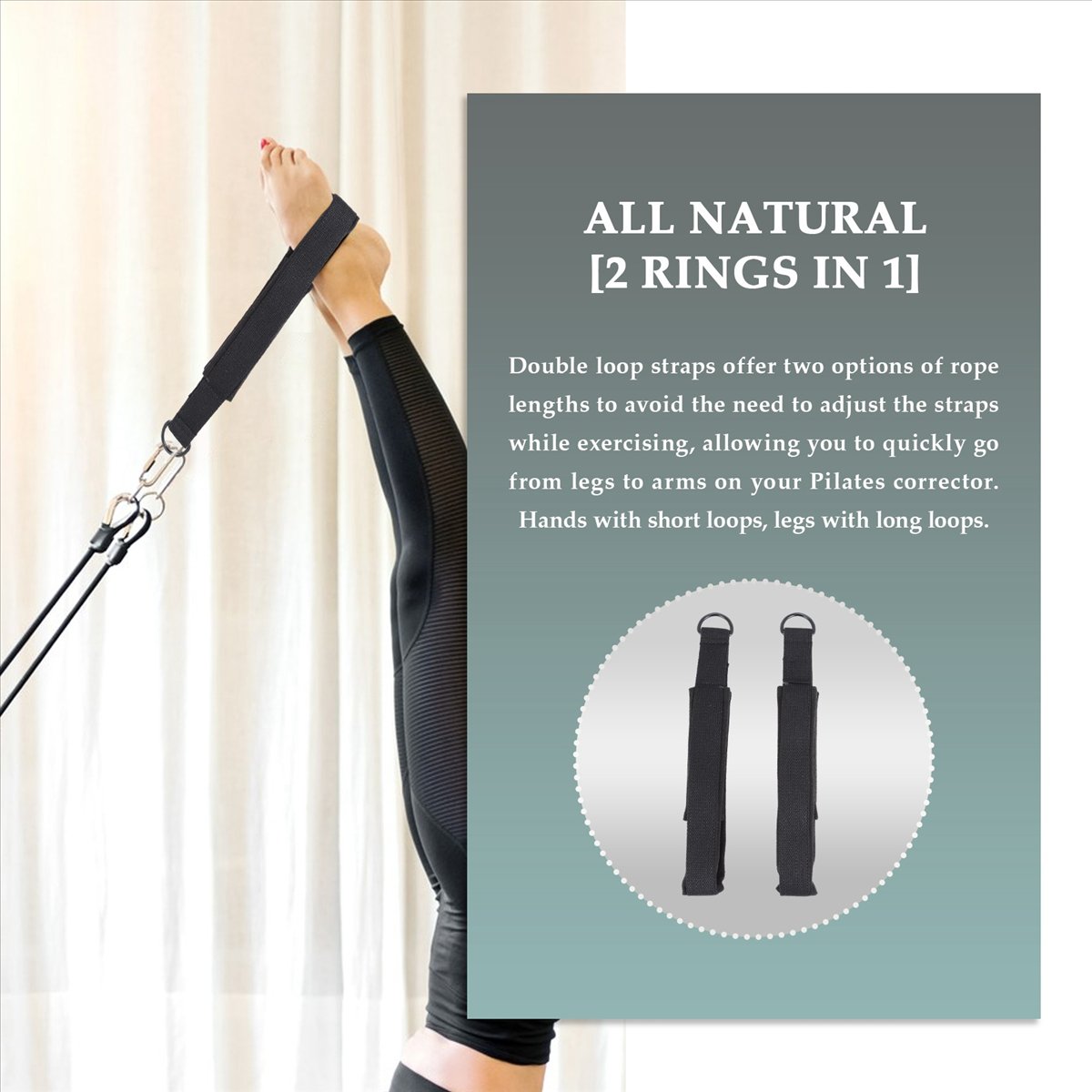 【STOCK】2PCS Pilates Double Loo - Pilates Ankle Strap 评论和价格