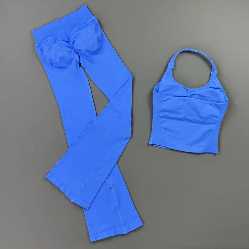 Sports Halter Top Flare Leggin - Pilates Yoga Legging 评论和价格